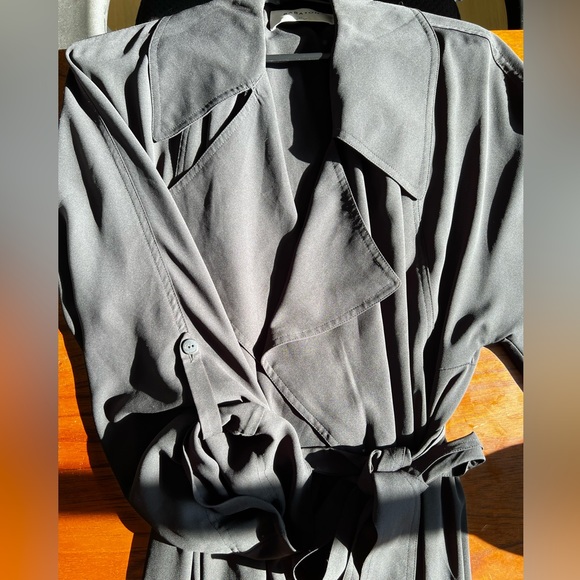 Black Babaton Medium flowy trench coat - Picture 3 of 4